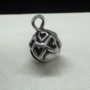 Vintage Silver Heart Charm Pendant